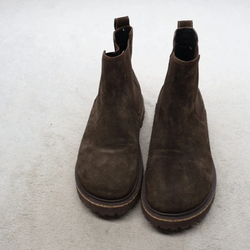 Birkenstock Unisex W7-7.5 M5-5.5 Chelsea Stalon Boots Brown Suede Chunky EU38